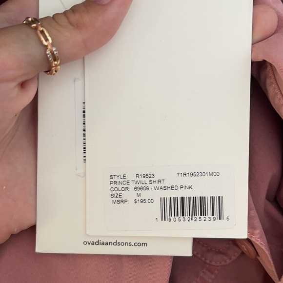 Ovadia Prince Regular Fit Twill Shirt NWT - Picture 2 of 5